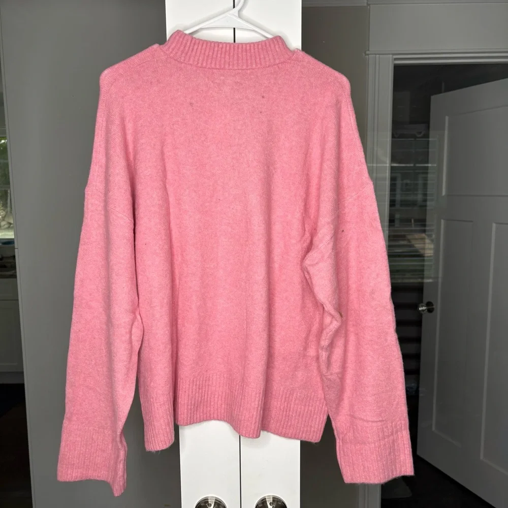 NWT J. Crew Girlfriend Crewneck Sweater Extra-soft Yarn Pink
